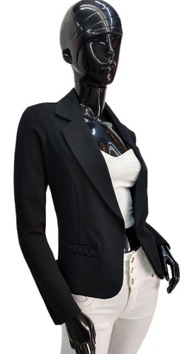 Saco Blazer Cuello Solapa Mujer Juvenil