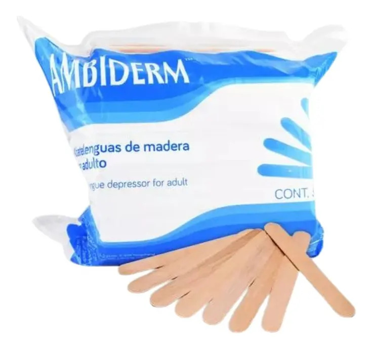 Abatelenguas Ambiderm C/500 Pzas. En Paquetes De 25
