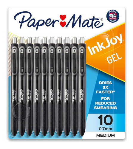 10 X Paper Mate Inkjoy Gel Pens,black