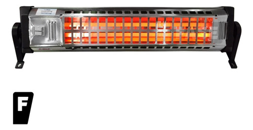 Estufa Cuarzo Eiffel 600 / 1200w 2 Temperaturas Calor Horizontal Halogena Portatil Cable 1mt Color Gris Oscuro