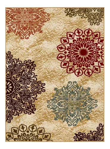 Antep Rugs Alfombra Modern Floral 8x10 Antideslizante 7