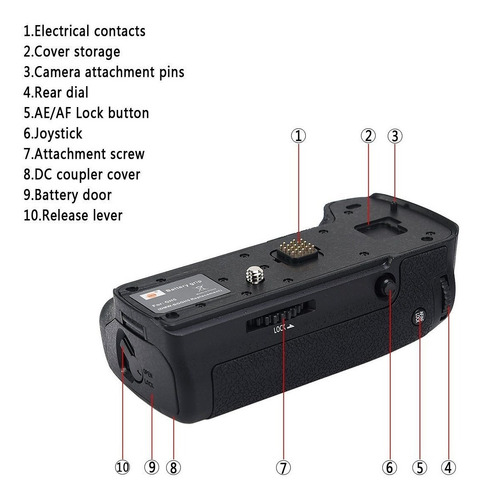 Imagem 5 de 8 de Battery Grip Dmw-bggh5 Para Panasonic Lumix Dmc-gh5 Dmc-gh5s