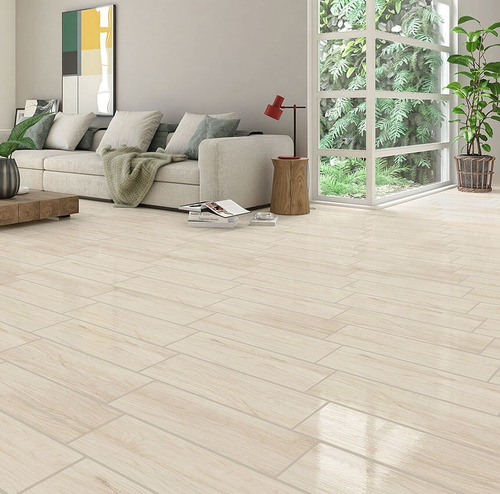 Imagen 2 de 5 de Ceramica Revestimiento Piso Pared Simil Madera Clara 20x60