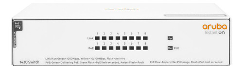 Switch Hp 1430 8g Cl4 Poe 64w - R8r46a