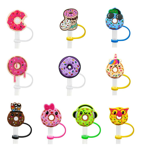 10 Fundas Divertidas Para Popotes De Rosquilla Para Copa
