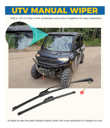 Kit De Limpiaparabrisas Ubog Para Utv, Accesorio Automotriz