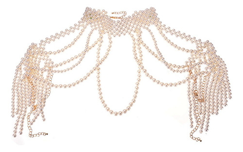 Jerollin Collar De Perlas Simuladas Para Mujer, Collar Baber