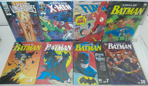 Lote 9 Hq A Saga Do Batman X-men Flash Lacrados Panin Rjhm (Usado)