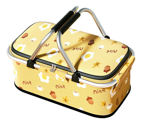 Cesta De Picnic Aislada, Cesta De Almacenamiento Portátil