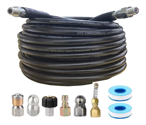 Mamia Pairs 50ft Sewer Jetter Kit For Pressure Washer,sewer