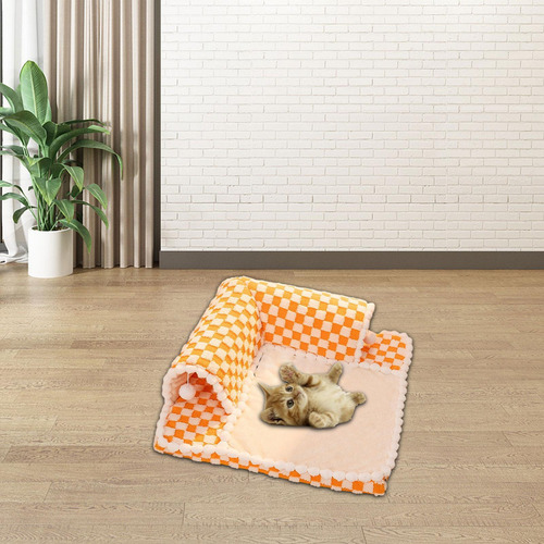 Cama TĂșnel Creativa Para Gatos, Centro De Juegos Naranja M
