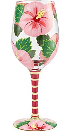 Enesco Designs By Lolita Hibiscus Dreams Copa De Vino Artesa