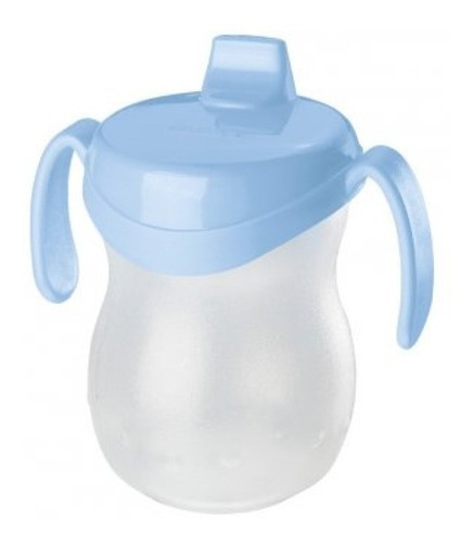 Copo 310ml Infantil Plástico Com Alça Anatômica Azul Sanremo