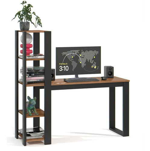 Mesa Escrivaninha C/ Prateleiras Para Home Office E Trabalho