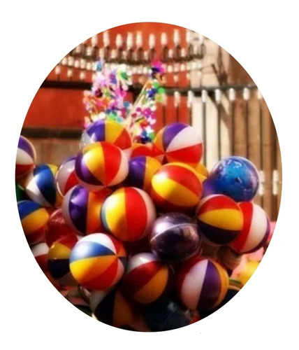100 Balones Pelotas Gajos D Colores No12 Para Globo Latex
