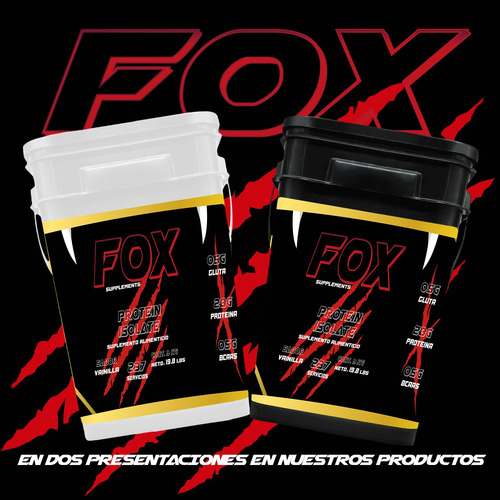 Proteína Whey Hidrolizada Isolate Fox 9kg Varios Sabores Vainilla