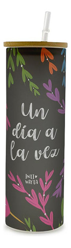 Vaso Tomatodo Tumbler Vidrio 600ml - Un Día A La Vez