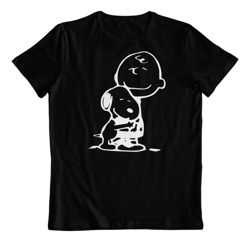 Polera Algodon Estampada Dtf Charlie Brown Y Snoppy Amor