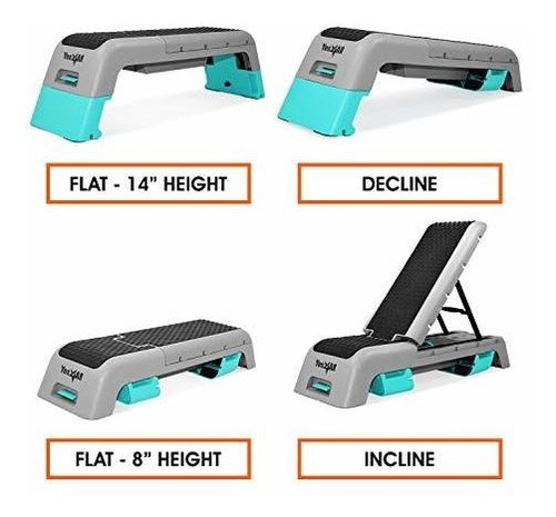 Banco De Entrenamiento Y Step Gym Multifuncional Gris Kl