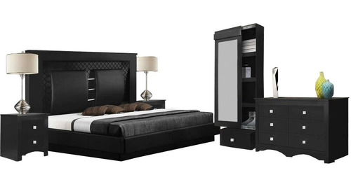 Recámara Queen Size Completa, Moderna Y Elegante Con Base.