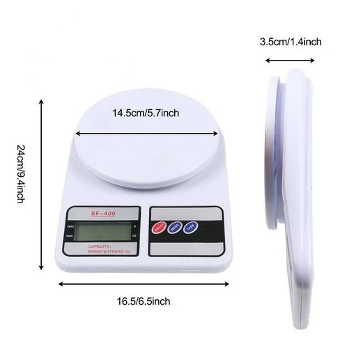 Imagen 4 de 4 de Bascula Digital Gramera De Cocina Pesa De 1 Gramo A 10 Kilo