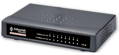 Advantek Ans-800p Gigabit Ethernet Switch Usado Impecable 