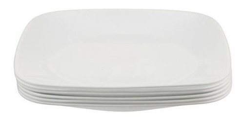 Platos Llanos Juego De Platos Corelle Square Pure White De 9