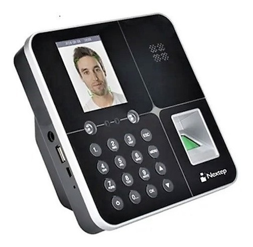 Reloj Nextep Checador Facial Y Huella Digital Biometrico /v Color Negro