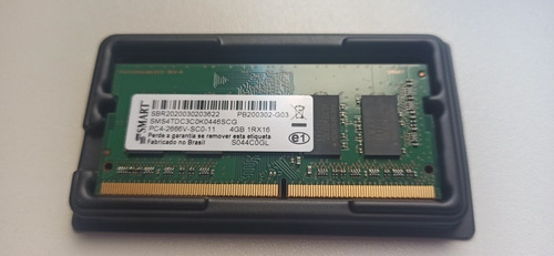 Imagem 1 de 2 de Memoria Smart 4 Gb Ddr4 Pc4 2666 Modelo Sms4tdc3c0k0446scg