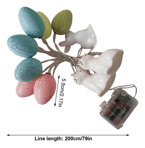 Djzh Sroje Cadena De Luces De Pascua Con Forma De Huevos De