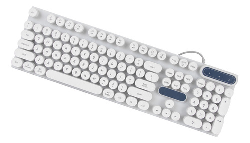 Teclado Redondo Usb De 104 Teclas Para Juegos, Retroiluminad