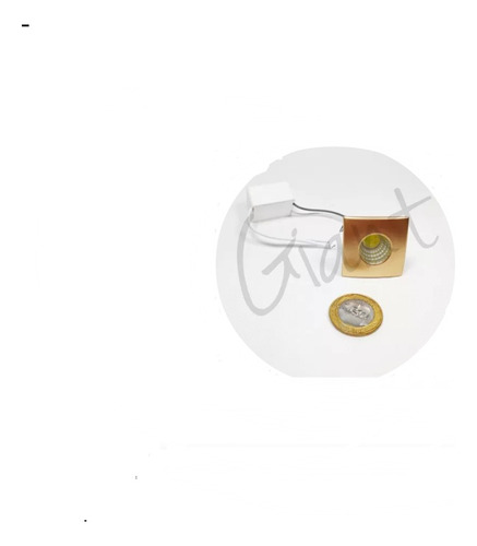 Mini Spot Led Dourado 3w 127/220V P/ Marcenaria Teto Gesso Nicho Estrutura Quadrada Com Luz Branca 127/220V
