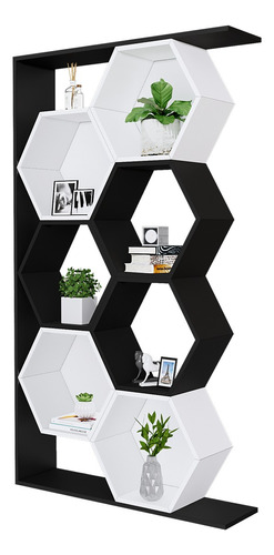 Divisor De Ambiente Estantes Hexagonales Living Comedor