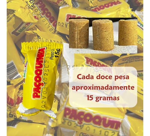 Pacoca,pacoquinha,doce de crianca,doce de amendoim,Festa,Junina Doces Machado Paçoca Rolha amendoim sem glúten 15g 67 u
