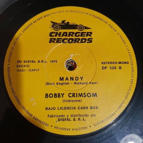 Simple Bobby Crimsom Charger Records I C1