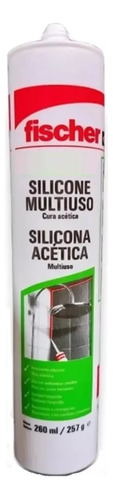 Sellador Silicona Fischer 260ml Cartucho Multiuso Acetica