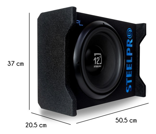 Subwoofer 12' Amplificado 1200w Spl Alta Presion Steelpro