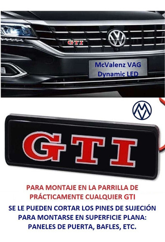 5 Emblemas Gti Led Parrilla Golf Y Polo