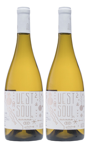 2 Botellas De Vino Blanco West Soul Chardonnay 750ml