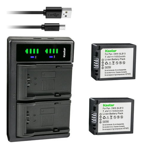 2 Bateria Cargador Usb Ltd2 Para Panasonic Lumix Dmc-g2