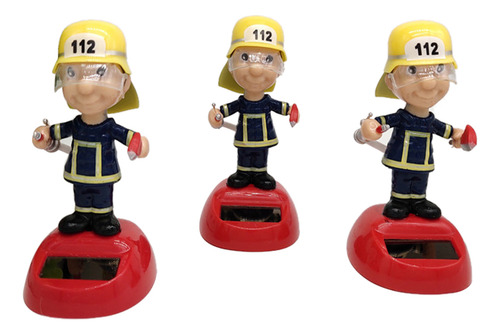 Figura De Bombero Solar Para Casa, Auto