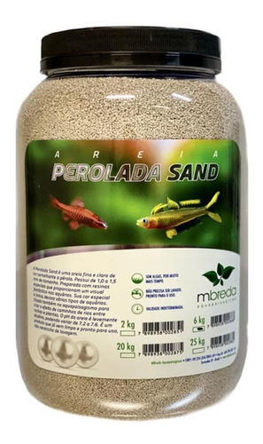 Areia Decorativa Para Aquários Mbreda Perolada Sand -  6kg