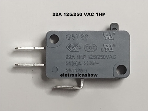 Micro Chave Interruptor Da Porta Microondas 22a 125/250 Vac
