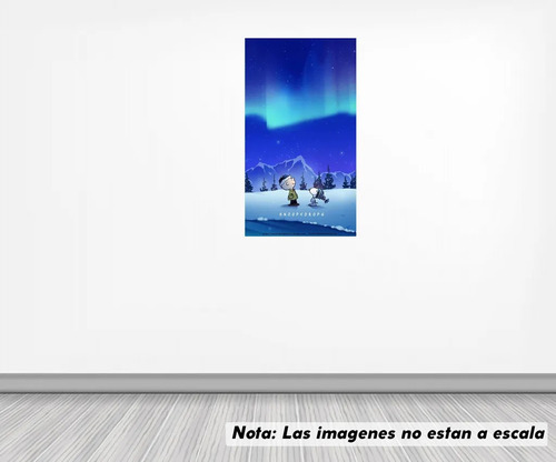 Vinil Sticker Pared 90cm Snoopy Charlie Invierno 8a