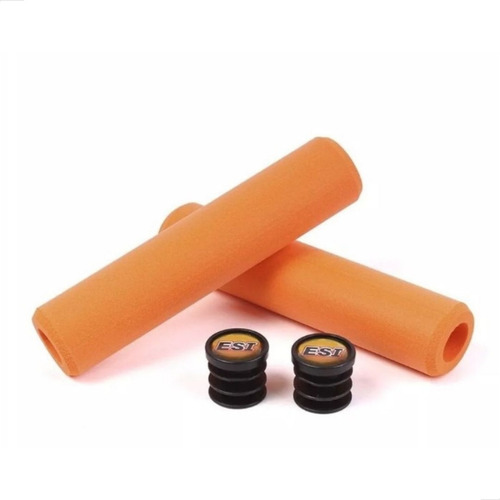 Manopla Punho Bike Esi Grips Race Edge Gel Silicone 30mm Cor Laranja