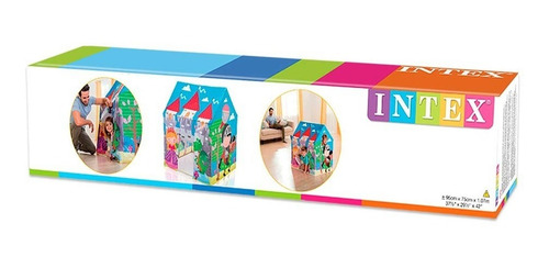 Casa De Juegos Intex Castillo Príncipe Y Princesa Color Azul