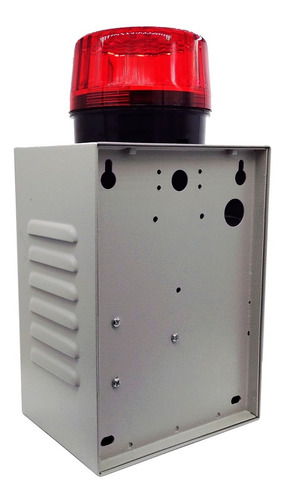 Imagen 3 de 4 de Sirena 20watt 100db 2tono Gabinete Metalico Baliza Led/ikseg