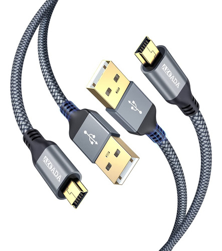 Cable Mini Usb [paquete De 2 Pies], Akoada Usb 2.0 Tipo A A