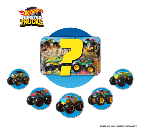 Imagen 1 de 7 de Hot Wheels Monster Trucks 2-pack Escala 1:64