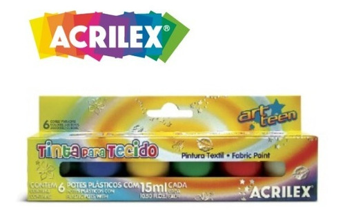 Acrilex Set De Pinturas Para Tela